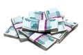 Million rubles - heap of bills in packs