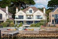 Millionaires luxury homes on the waterside at Sandbanks, Poole, Dorset, UK