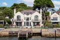 Millionaires luxury homes on the waterside at Sandbanks, Poole, Dorset, UK