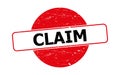 Claim stamp on white Royalty Free Stock Photo