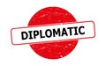 Diplomatic stamp on white