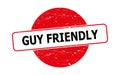 Guy friendly stamp on white