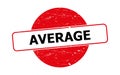 Average stamp on white Royalty Free Stock Photo