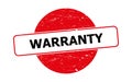 Warranty stamp on white