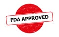 Fda approved stamp on white