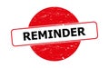 Reminder stamp on white Royalty Free Stock Photo