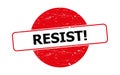 Resist stamp on white