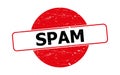 Spam stamp on white