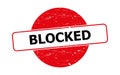 Blocked stamp on white Royalty Free Stock Photo