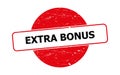 Extra bonus stamp on white Royalty Free Stock Photo