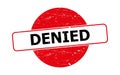 Denied stamp on white Royalty Free Stock Photo