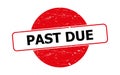 Past due stamp on white Royalty Free Stock Photo