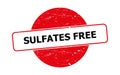 Sulfates free stamp on white