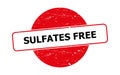 Sulfates free stamp on white Royalty Free Stock Photo