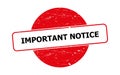 Important notice stamp on white Royalty Free Stock Photo