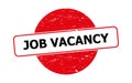 Job vacancy stamp on white