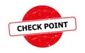 Check point stamp on white