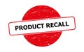 Product recall stamp on white