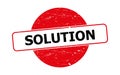 Solution stamp on white