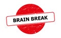 Brain break stamp on white