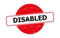 Disabled stamp on white Royalty Free Stock Photo