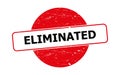 Eliminated stamp on white Royalty Free Stock Photo