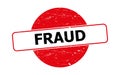 Fraud stamp on white