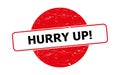 Hurry up stamp on white Royalty Free Stock Photo