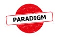 Paradigm stamp on white