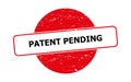 Patent pending stamp on white