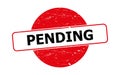 Pending stamp on white