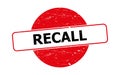 Recall stamp on white