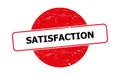 Satisfaction stamp on white Royalty Free Stock Photo