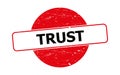 Trust stamp on white Royalty Free Stock Photo