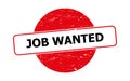 Job wanted stamp on white Royalty Free Stock Photo