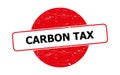 Carbon tax stamp on white Royalty Free Stock Photo