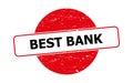 Best bank stamp on white Royalty Free Stock Photo