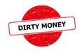 Dirty money stamp on white Royalty Free Stock Photo