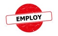 Employ stamp on white Royalty Free Stock Photo