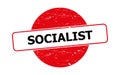 Socialist stamp on white Royalty Free Stock Photo