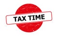 Tax time stamp on white