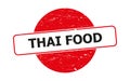 Thai food stamp on white