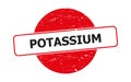 Potassium stamp on white