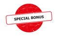 Special bonus stamp on white Royalty Free Stock Photo