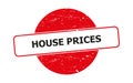 House prices stamp on white