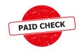 Paid check stamp on white Royalty Free Stock Photo