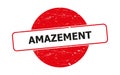 Amazement stamp on white