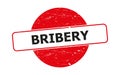 Bribery stamp on white Royalty Free Stock Photo