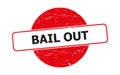 Bail out stamp on white