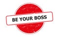 Be your boss stamp on white